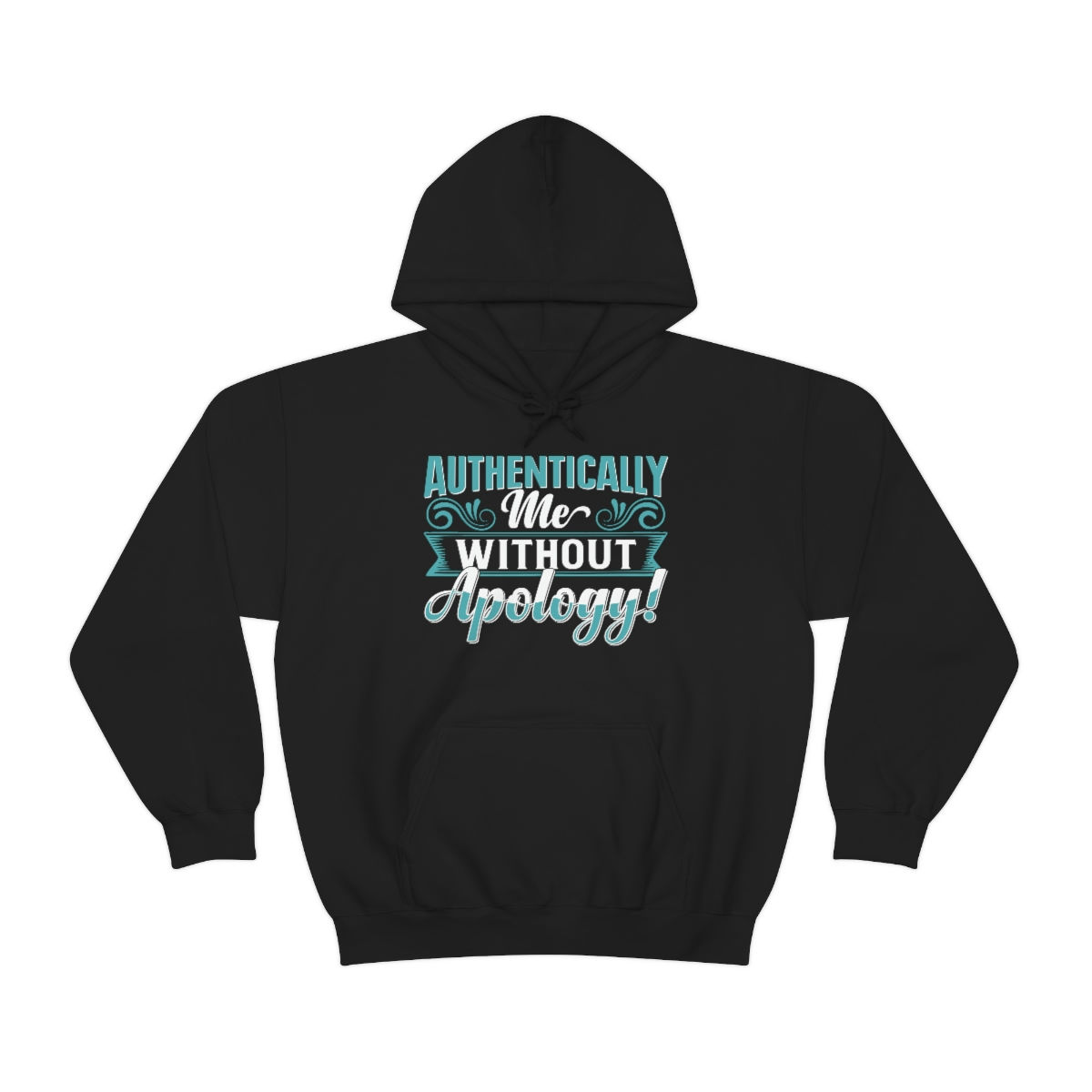 Authentically Me in Black Unisex Heavy Blend™ Hooded Sweatshirt