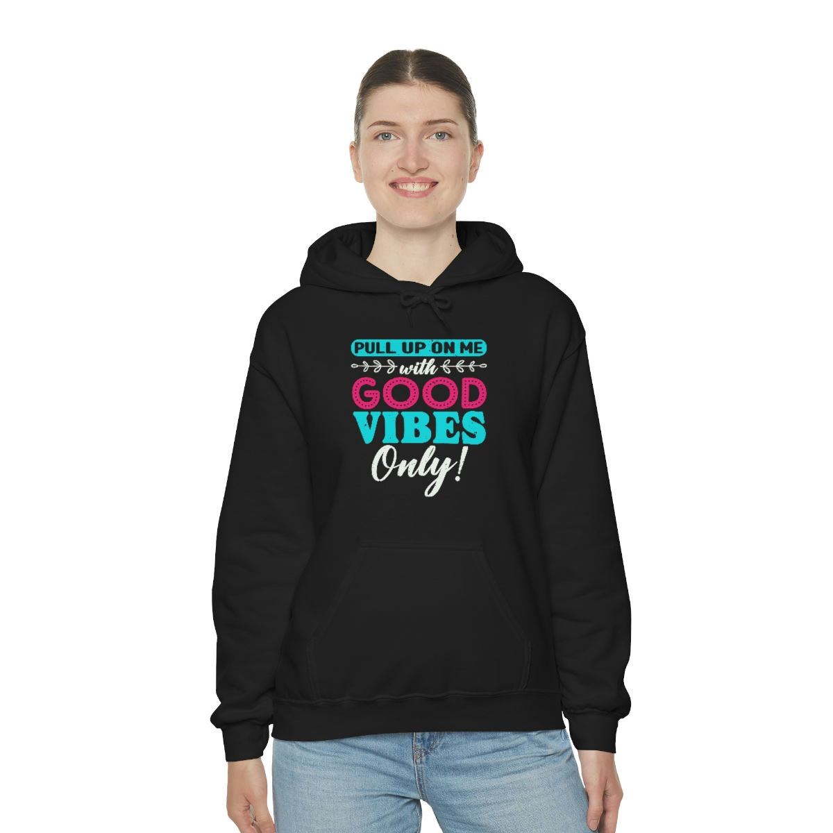 Pull Up On Me in Black Unisex Heavy Blend™ Hooded Sweatshirt