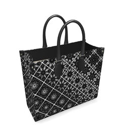 Black and white shopping tote by Peach Pineapple Creative 