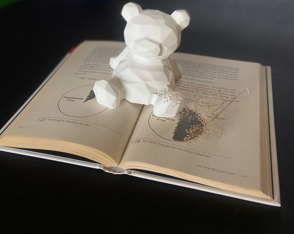 Concrete Sitting Teddy Sculpture