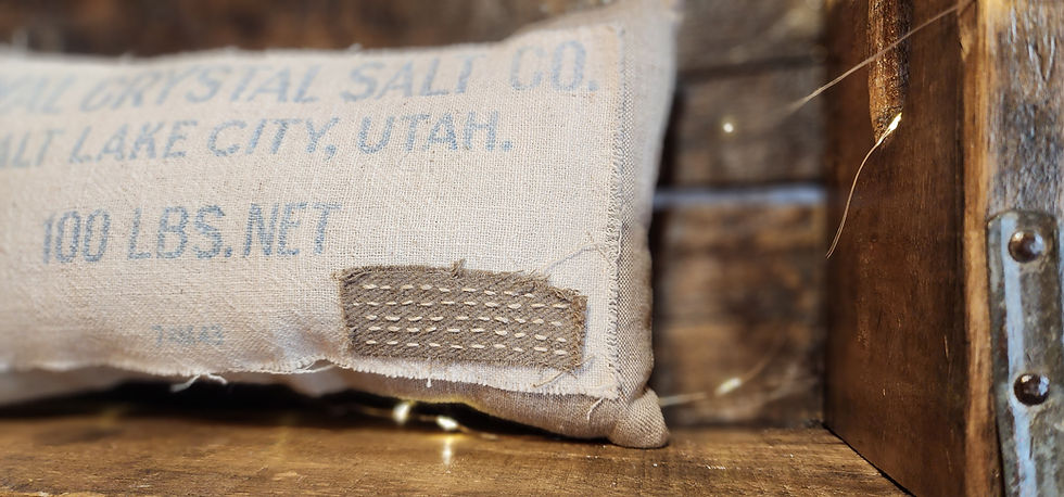 Thumbnail: Vintage Royal Salt Feed Sack Pillow