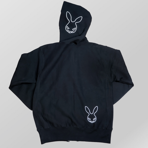 EBオリジナルヘビーウェイトパーカー（裏起毛）黒 | EccentricBunny 