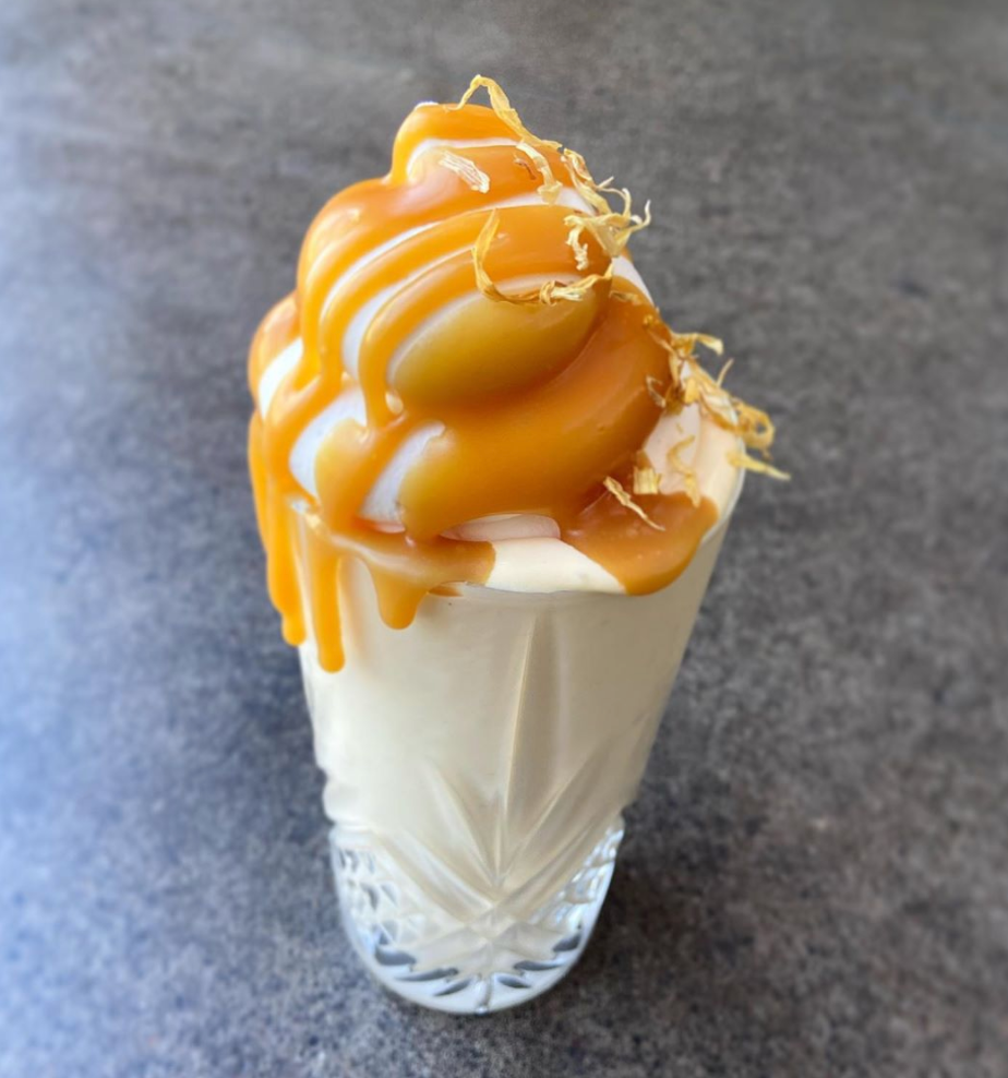 salted caramel milkshake from foxtail bakeshop and addy mac's ice cream bend oregon