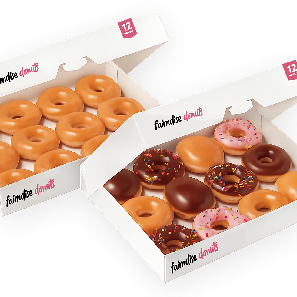 Partagez une Boîte de 12 Donuts Gourmands Faimdise Donuts.png