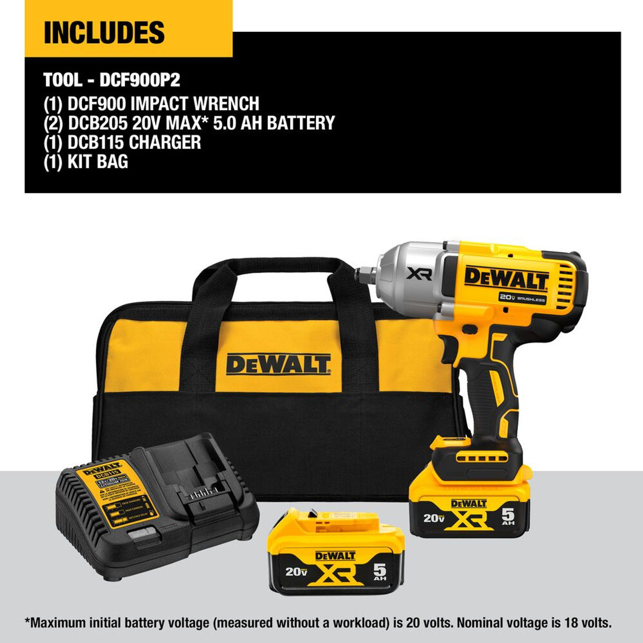 Dewalt pistola impacto 20v dcf900p2