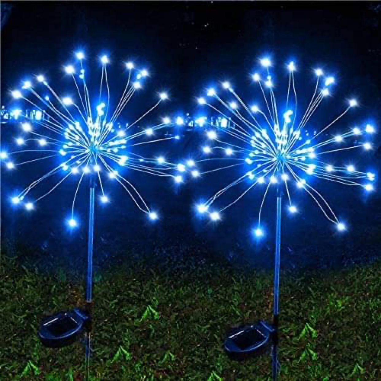  Bombillas de Navidad Solares Azules ( 2 paquetes ) 