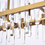 Thumbnail: Sabrina 42 inch crystal rectangle chandelier in satin gold
