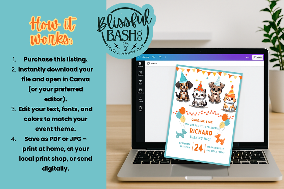 Thumbnail: Puppy & Kitty Birthday Party Invitation | Pawesome Party