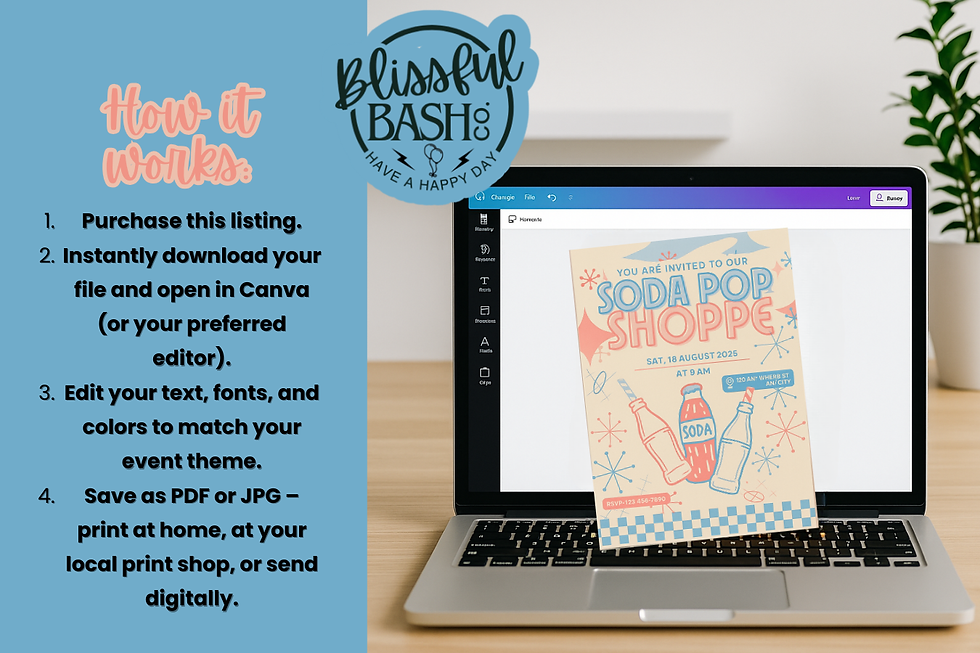 Thumbnail: Retro Soda Pop Shoppe Invitation