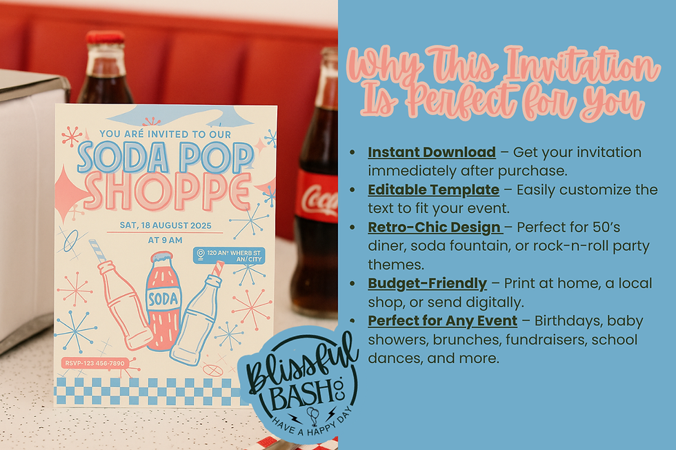 Thumbnail: Retro Soda Pop Shoppe Invitation