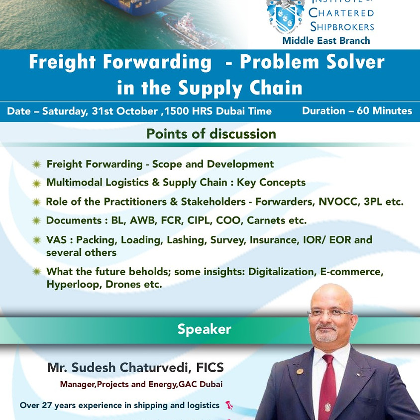 ICS-ME - KS 2020 - Freight Forwarding - Problem Solver in the Supply Chain
