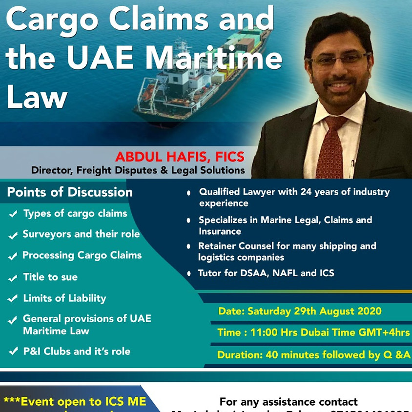 Cargo Claims and the UAE Maritime Law