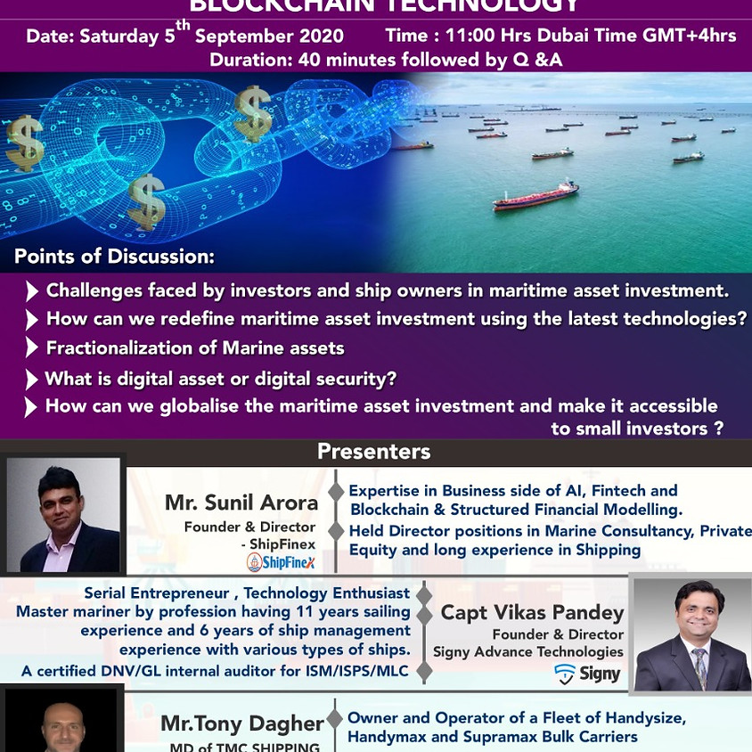 Democratizing Ship Finance by Using Blockchain Technology