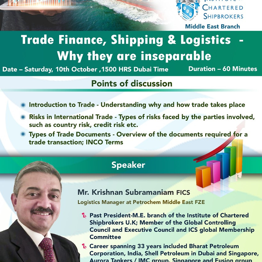 ICS-ME - KS 2020 - Trade Finance, Shipping & Logistics - Why they are Inseparable