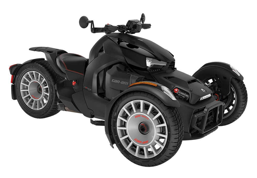 Rider focused on the road