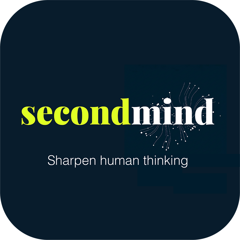 Secondmind logo: Sharpen human thinking consultancy