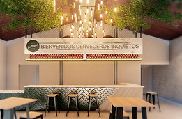 kauri diseño de interiores arquitectura interiorismo interior Málaga 3D lumion cervezas san miguel caseta feria 2019