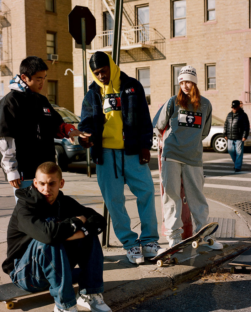 TOMMY HILFIGER x AAPE BY A BATHING APE los noventa y el skater unidos