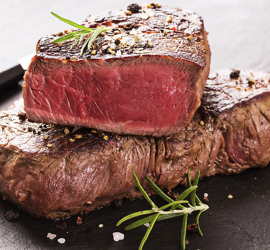 Carne ao ponto pronta para ser consumida