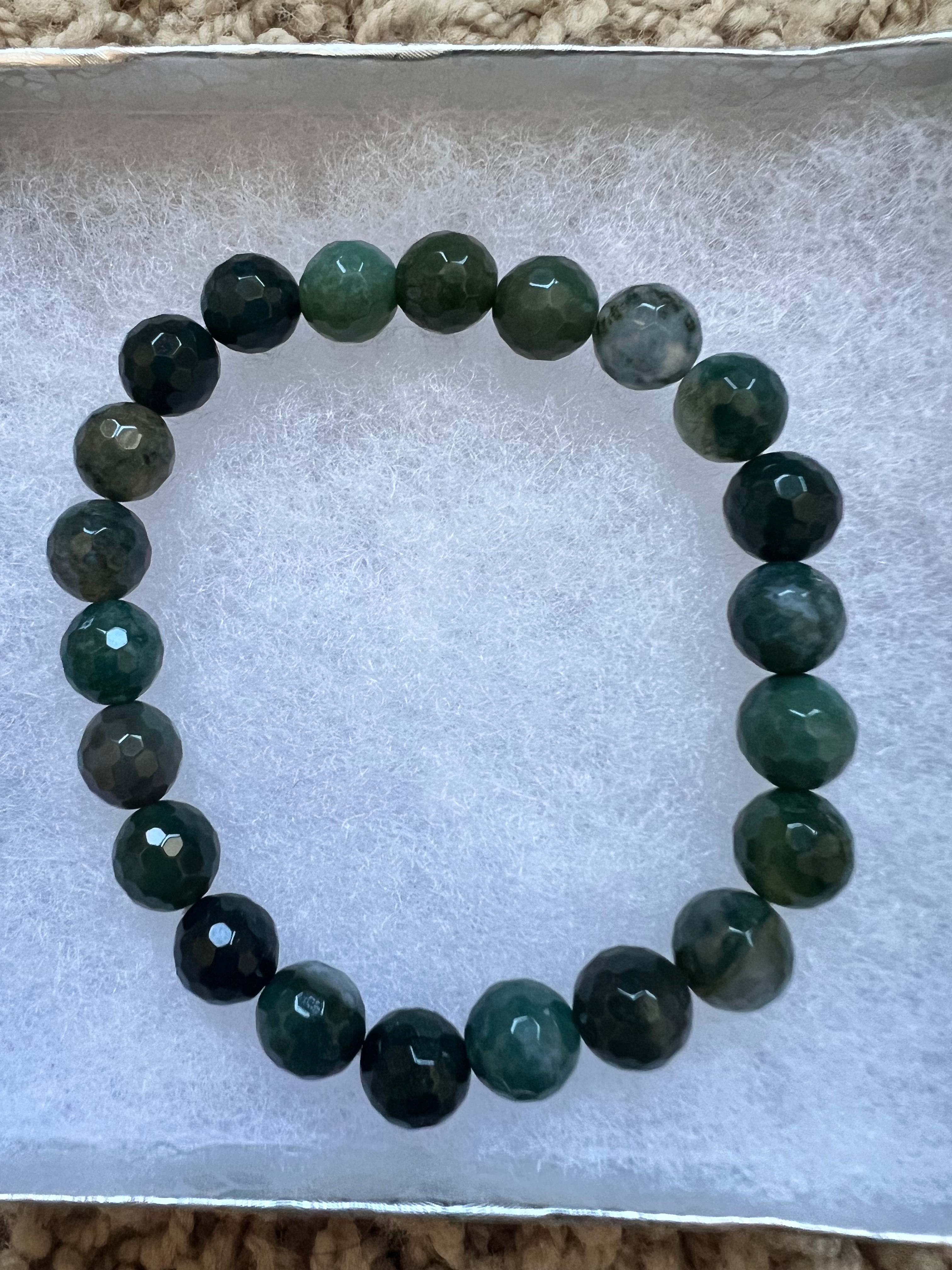 Moss Agate Faceted