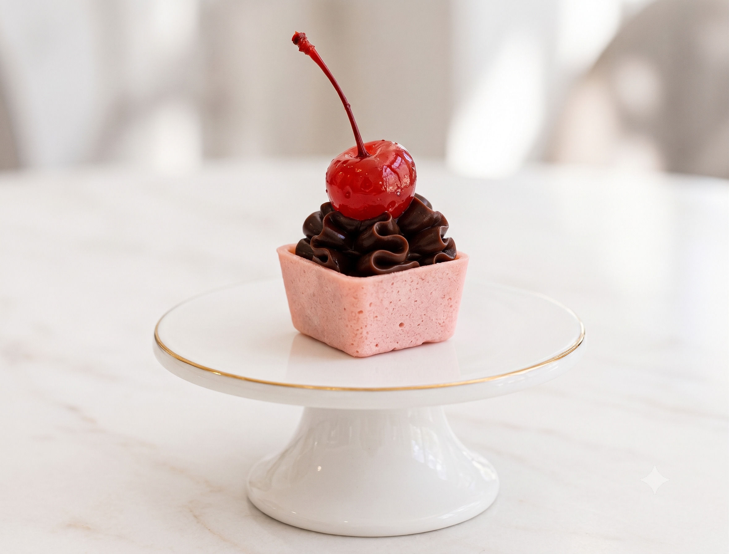 Ganache with cherry