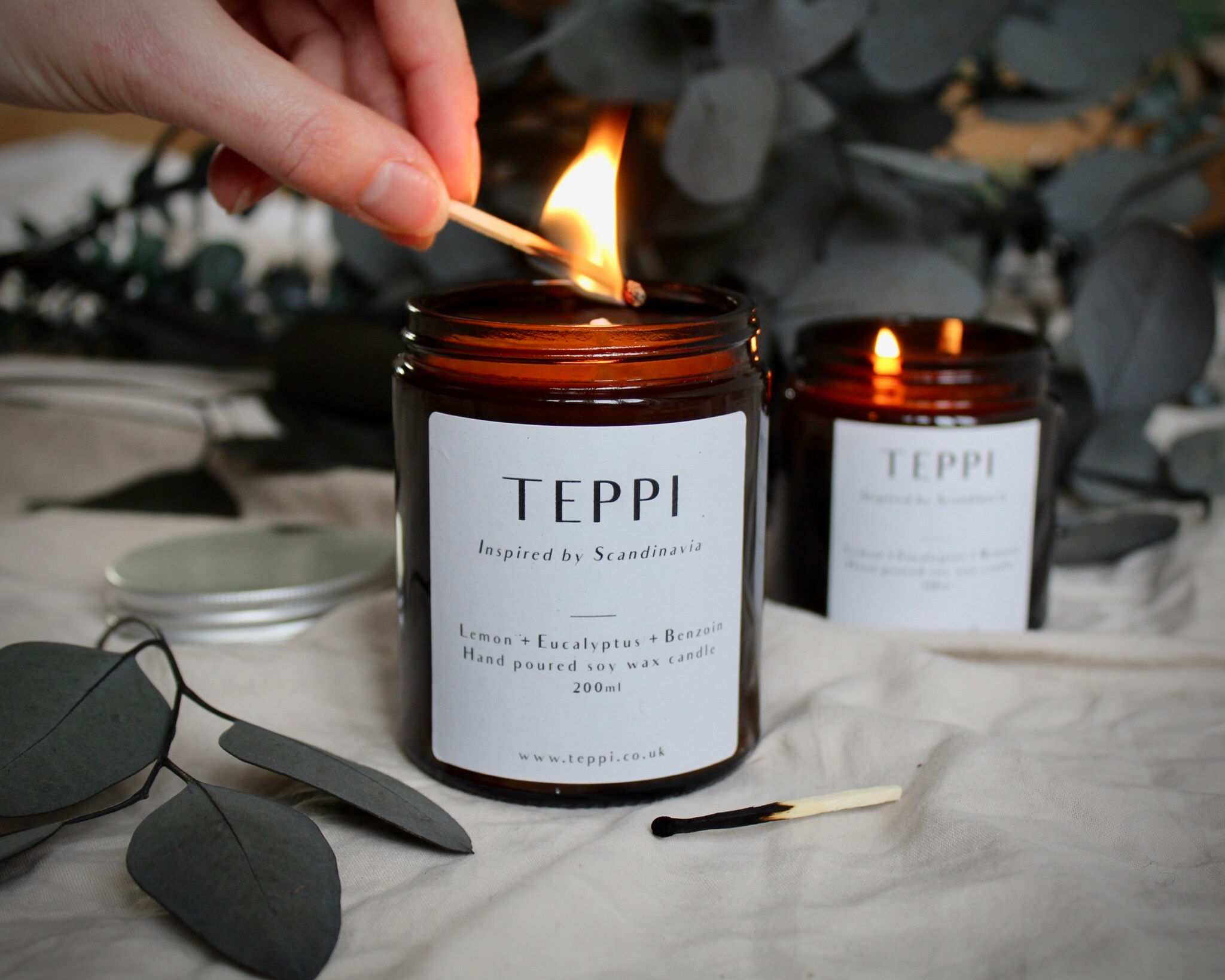 Lemon + Eucalyptus + Benzoin Soy Wax Candle