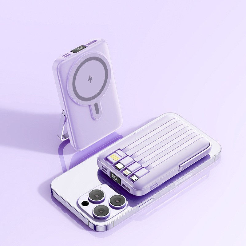 Thumbnail: Magsafe Magnetic Wireless Power Bank with Built-in Cables