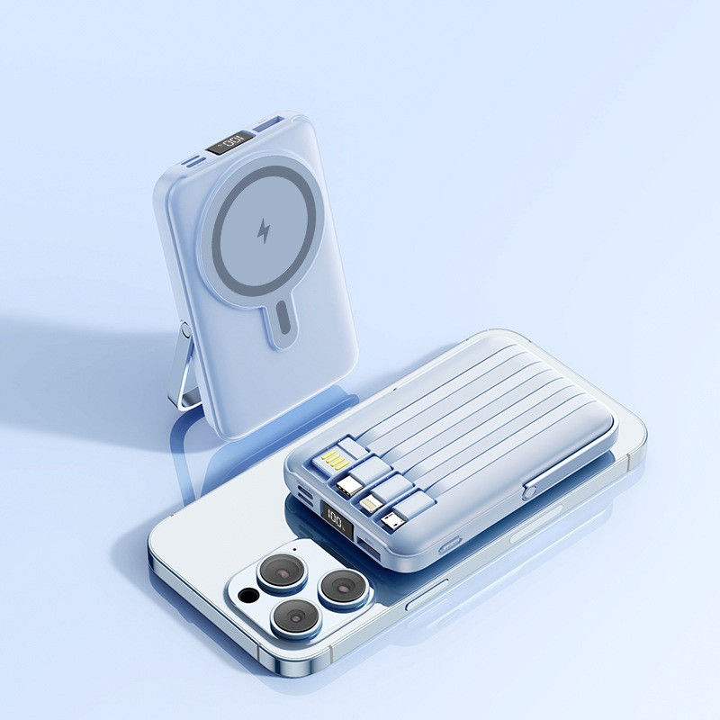 Thumbnail: Magsafe Magnetic Wireless Power Bank with Built-in Cables