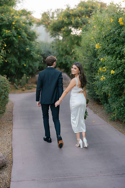 A tender embrace at a Scottsdale engagement shoot.