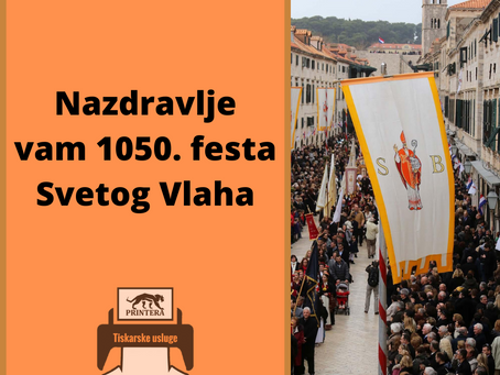 NAZDRAVLJE VAM 1050. FESTA SV. VLAHA