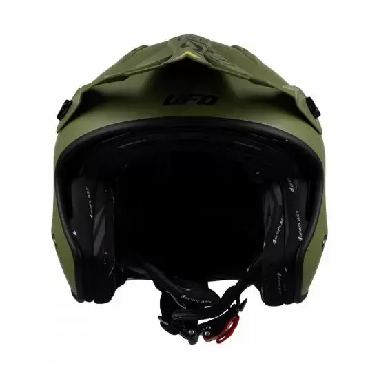 Thumbnail: UFO Sheratan Jet Military Green Open Face Helmet (HE150)