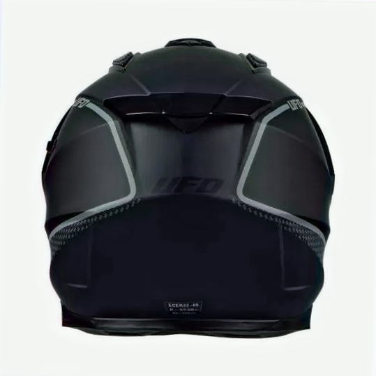 Thumbnail: UFO - Aries Tourer Crossover Black Grey Dual Sport Helmet (HE165)