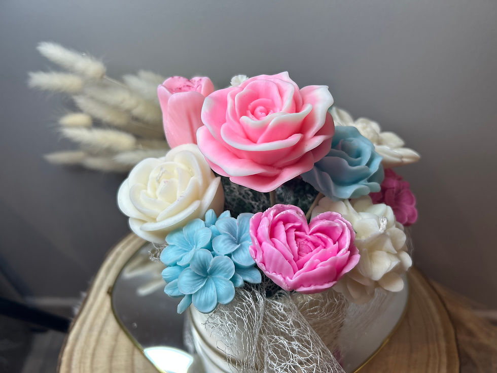 Miniature : Bouquet de fleurs en bougie