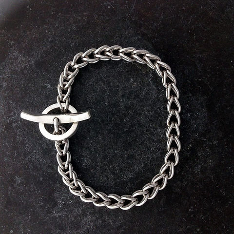 Silver loop bracelet hotsell