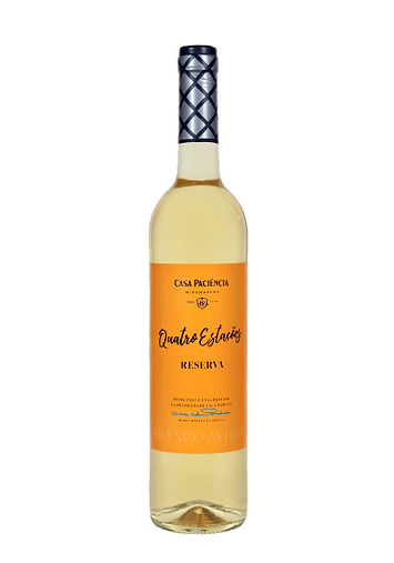 Quatro Estações Reserva Branco

750ml

12% volume

Castas:  Fernão Pires e Sauvignon Blanc