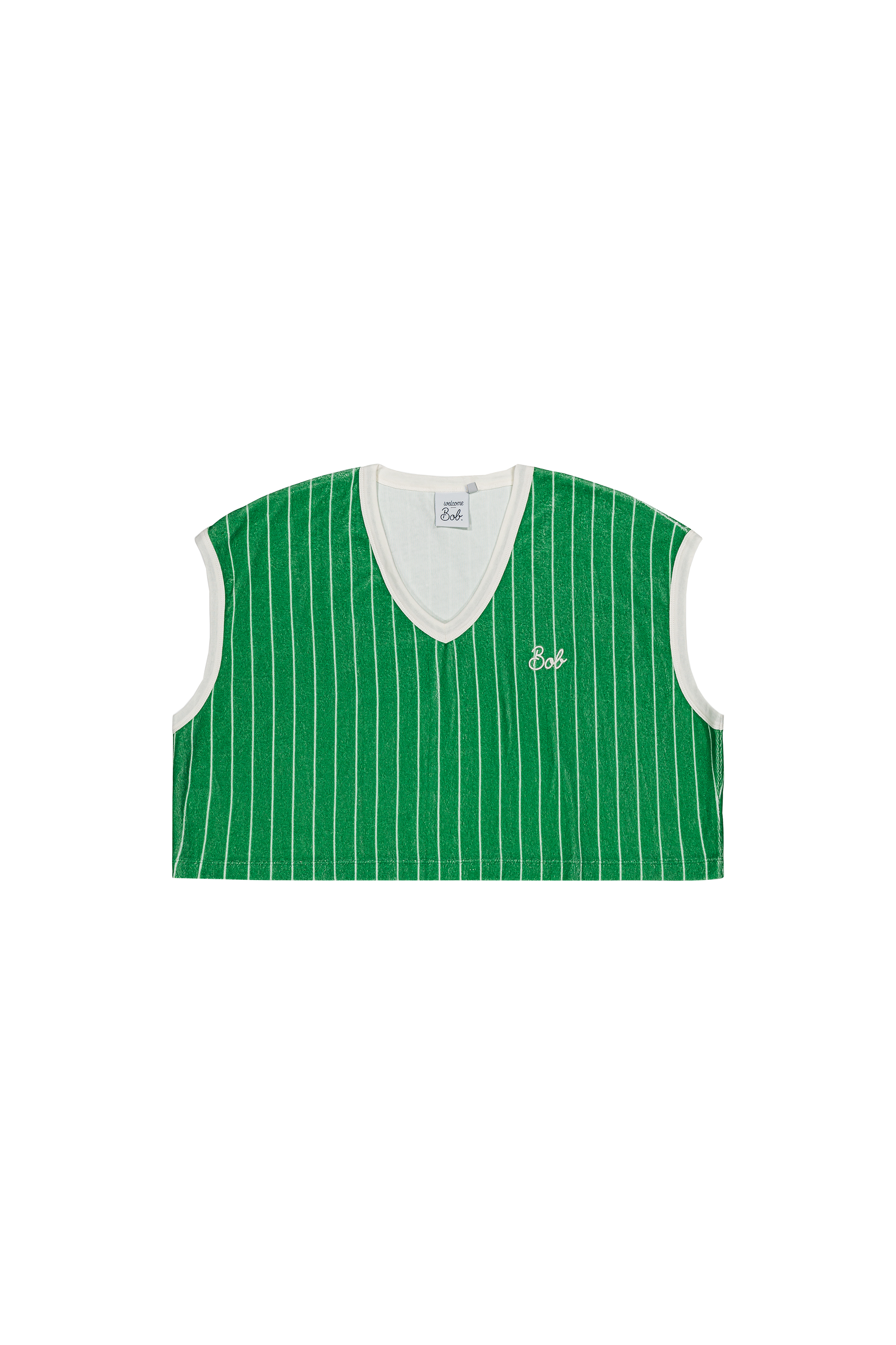 ANTIBES TOP GREEN GARDEN STRIPES