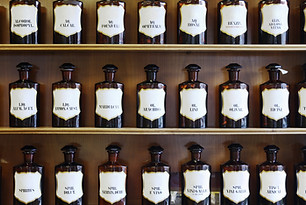 Farmacista bottiglie d'epoca