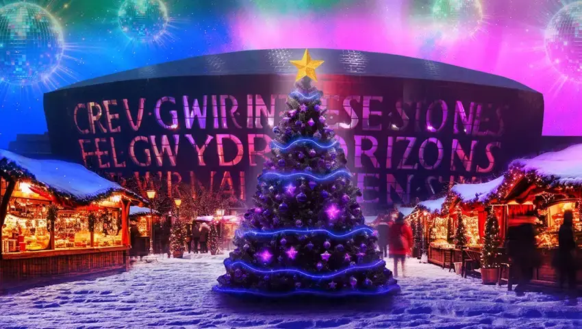 Christmas Market in Cardiff city