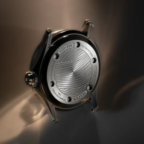 Nemo with Black mother of pearl guilloche dial | Horizon Watches
