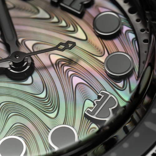 Nemo with Black mother of pearl guilloche dial | Horizon Watches