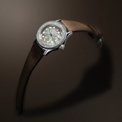 Nemo with Black mother of pearl guilloche dial | Horizon Watches