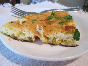Corn Frittata with Pecorino-Romano Cheese