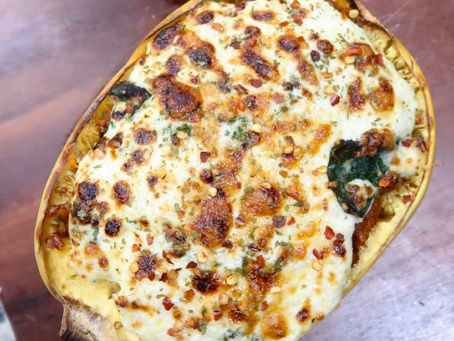 LASAGNA SPAGHETTI SQUASH BOATS