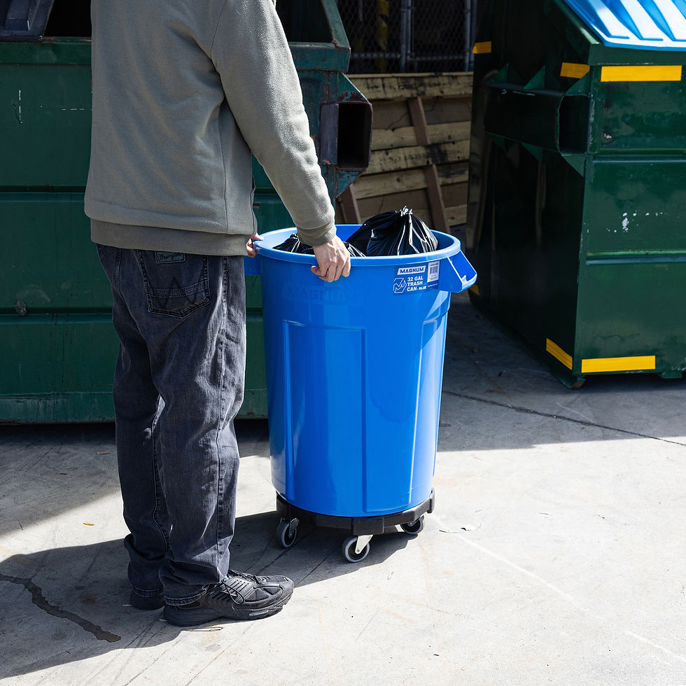 Commercial trash cans