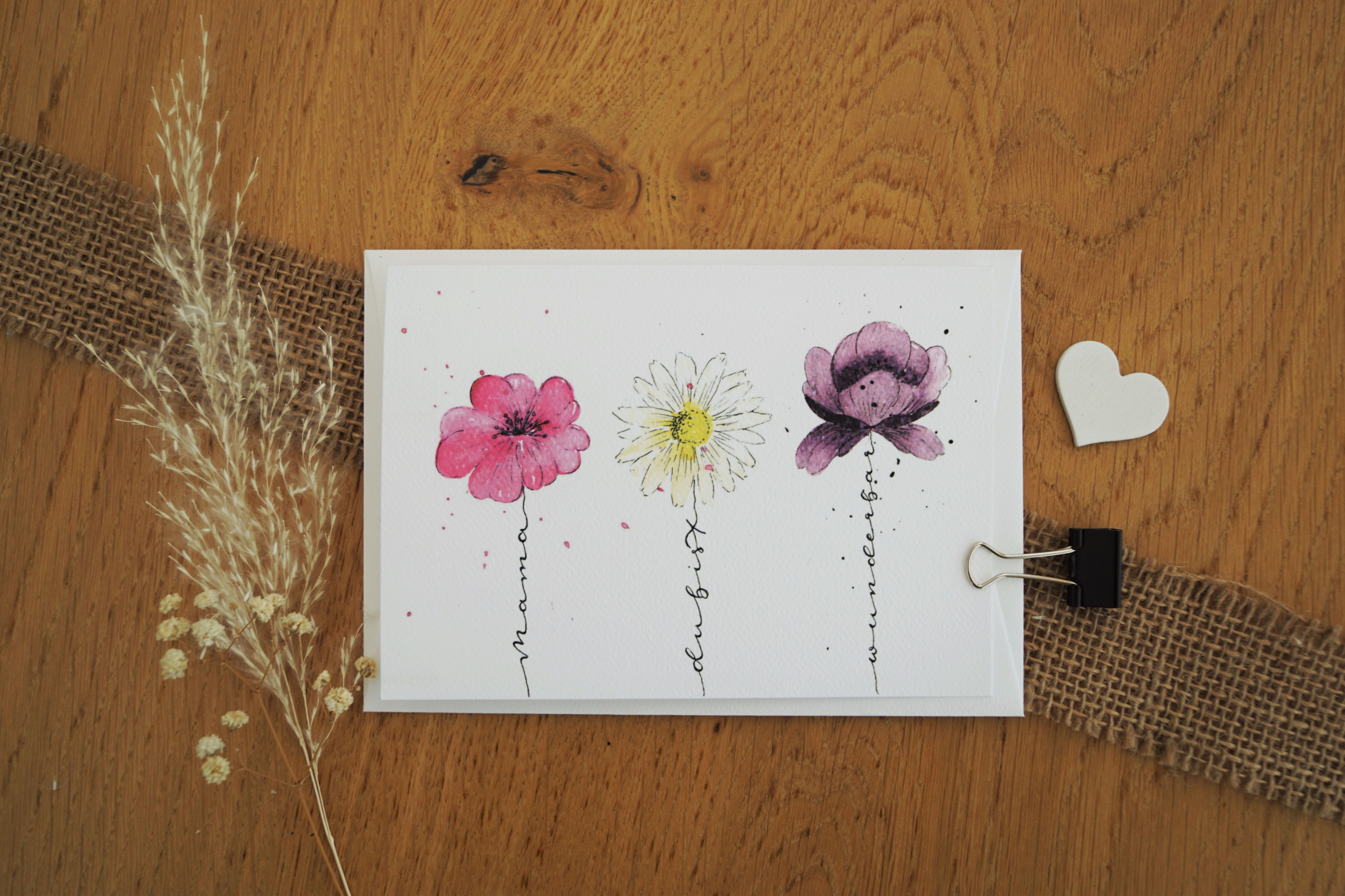 Karte "Mama, du bist wunderbar"