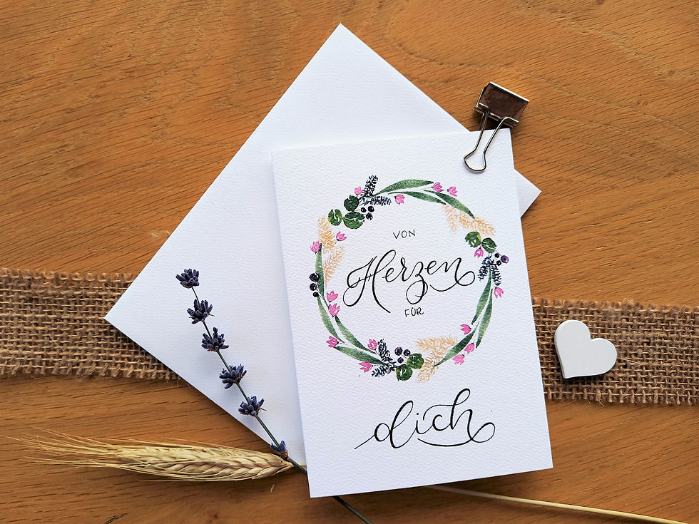Karte "Von Herzen für dich"