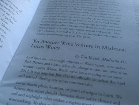 Locus Wines in the News… Madrona News