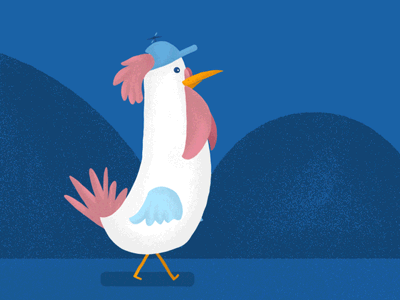 chicken with hat