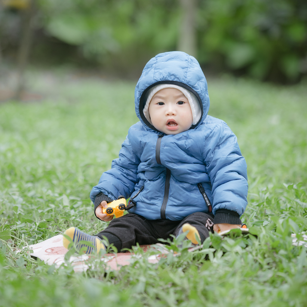 A baby in the park