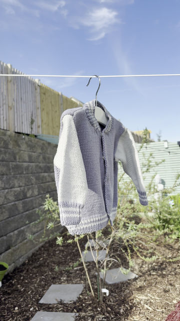 Thumbnail: Baby Varsity Jacket – Merino Wool Blend with 12 percent Cashmere – Unisex Knit J